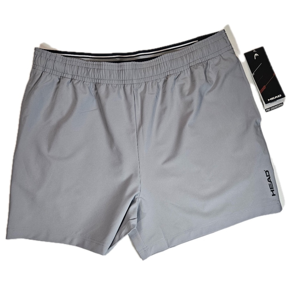 Head Court Crafters Short XL Sleet Gray Mens Athletic Tennis Gym Pro-Engineering